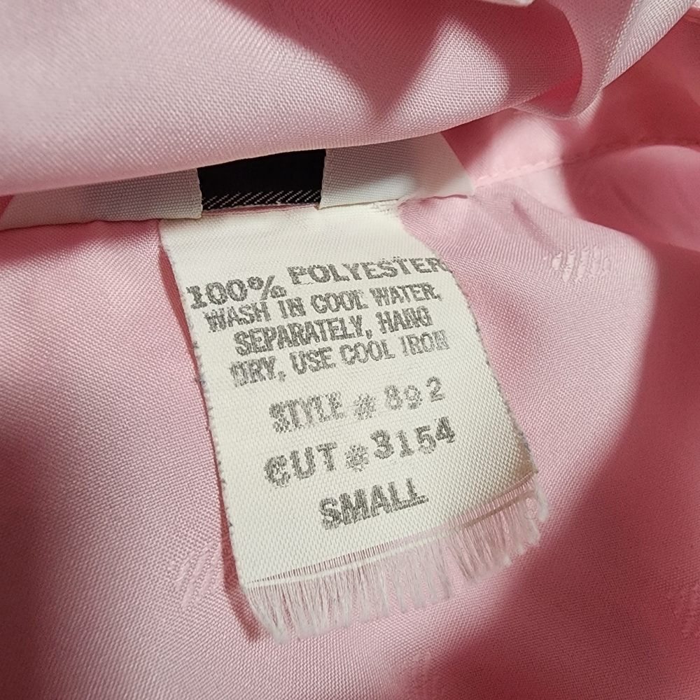 VINTAGE Y2K Bubblegum Pink Puffy Sleeve Blouse S Ruffle Punk Barbiecore Top - Picture 12 of 16